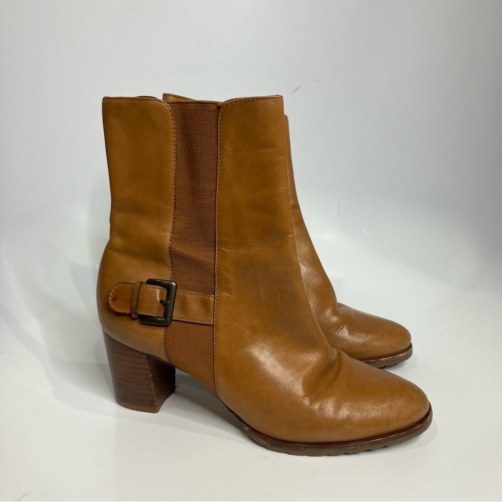 Cole‎ Haan caramel leather pull on boots size 6.5